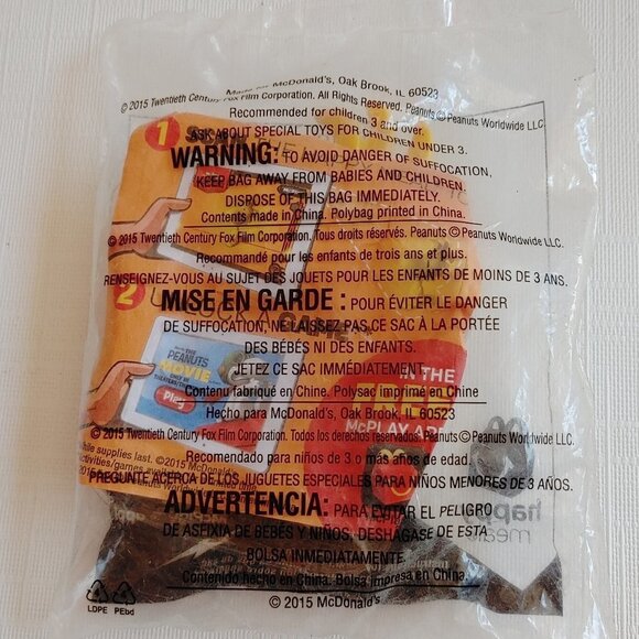 The Peanuts Movie by Schulz McDonald's Happy Meal Toy Sealed - Picture 2 of 2
